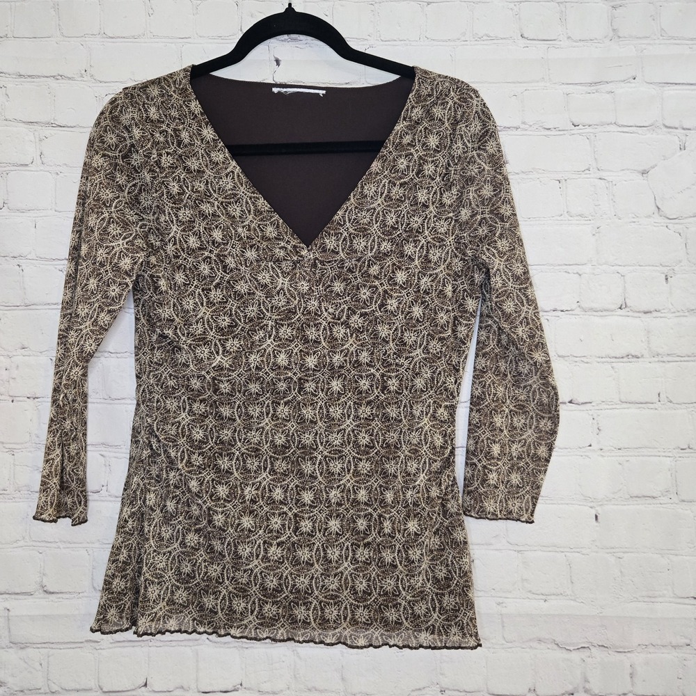 vintage y2k unbranded sheer mesh sleeve retro milkmaid fairy top Small